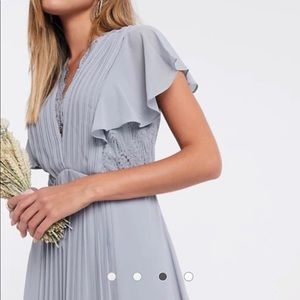 ASOS TFNC Dusty Blue Bridesmaid Dress